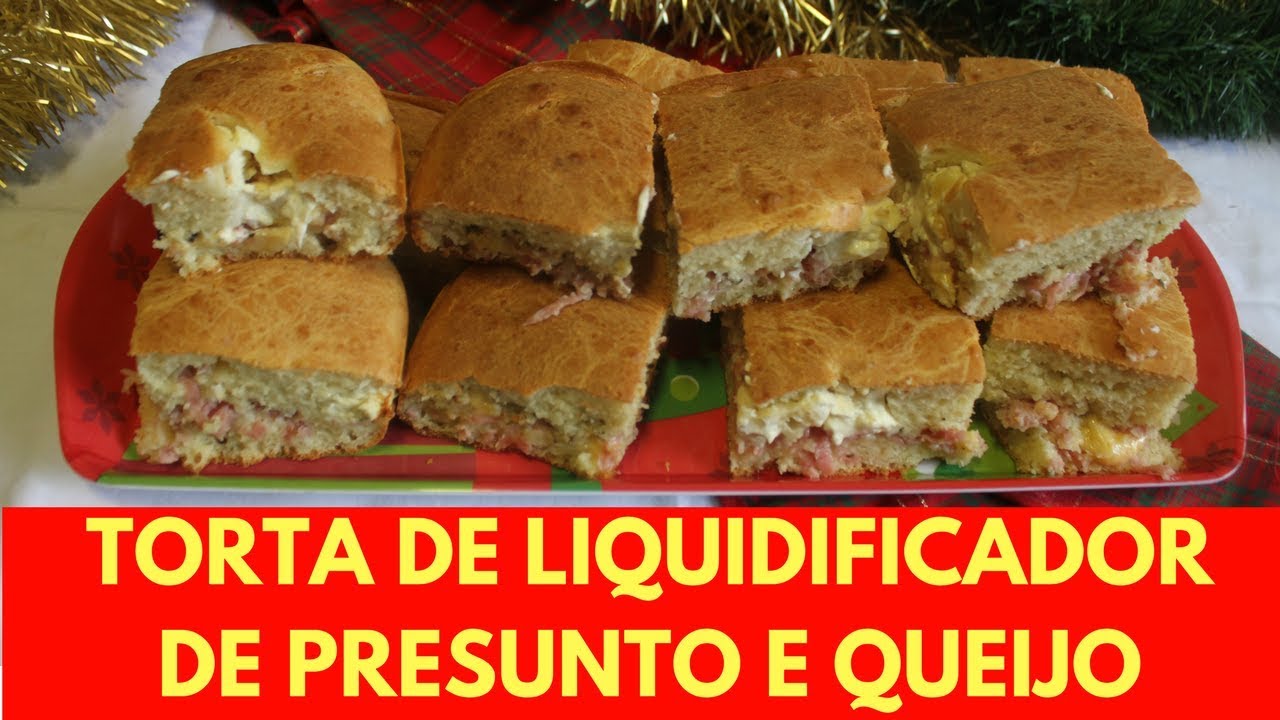 Torta de Liquidificador de Presunto e Queijo