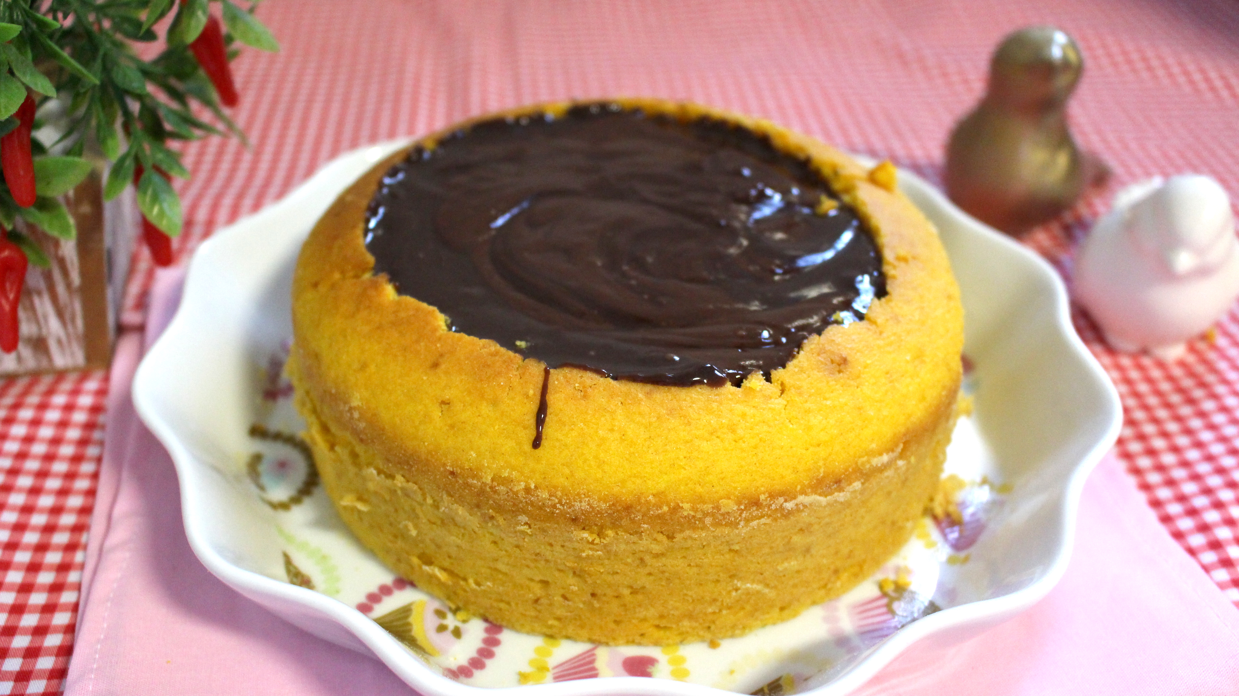 Bolo Piscina de Cenoura e Brigadeiro